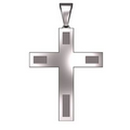 Sterling Silver Cross Pendant, 3/4" X 1.7mm Sterling Silver Cross Pendant, 3/4" X 1.7mm Sterling